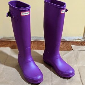 Hunter Rain Boots - Original Tall - Neon Purple 6